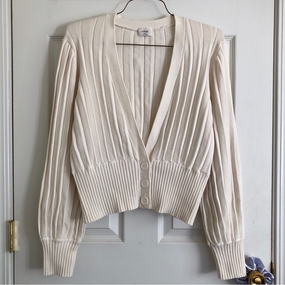 Aritzia Wilfred cream cardigan size 2XL